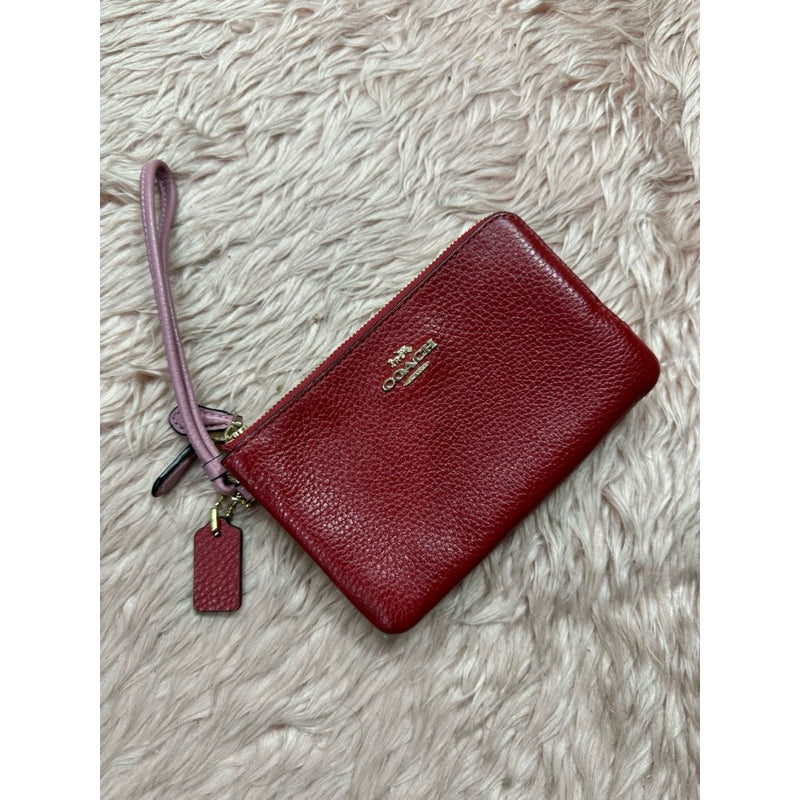 ORIG & IMPORTED CCH Medium Double Corner Zip Wallet In Red