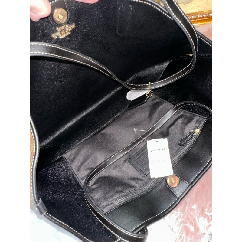 ORIG & IMPORTED CCH City Large Tote Bag In Micro Signature Canva Brown