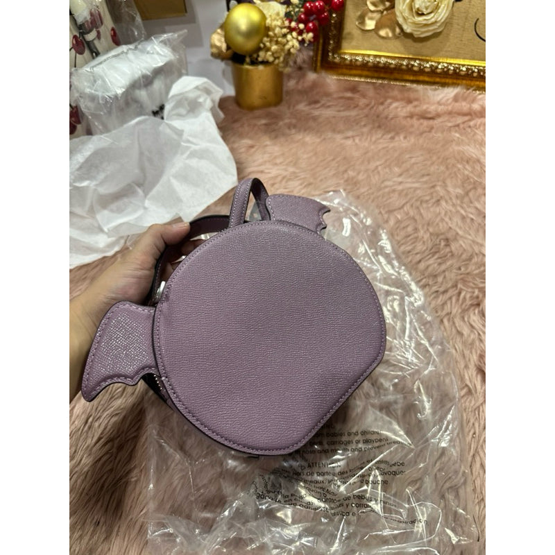 ORIG & IMPORTED CCH Canteen Crossbody Bag With Halloween Bat Purple Small Bag