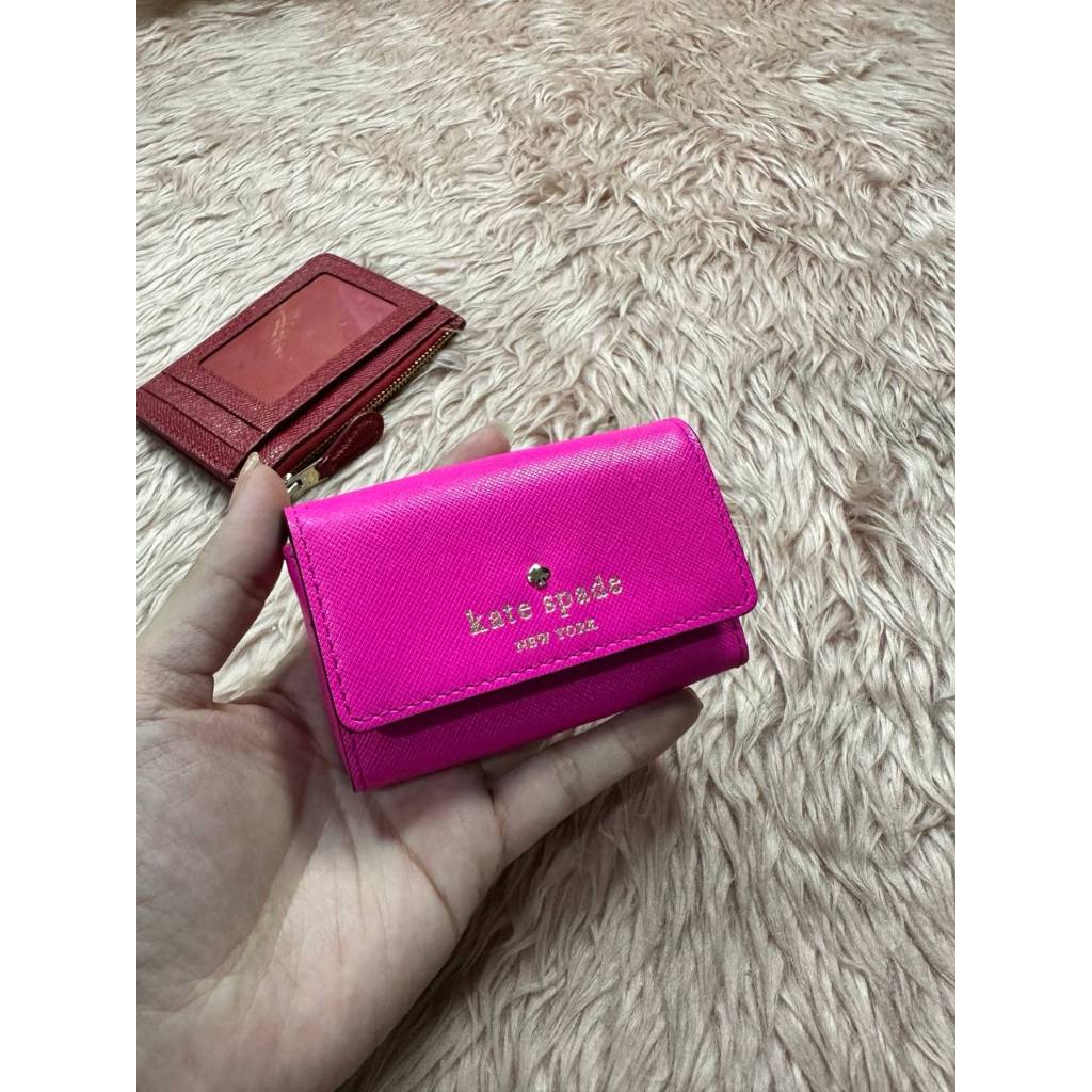 ORIG & IMPORTED Preloved KS Holly Flap Card Holder Wallet Pink