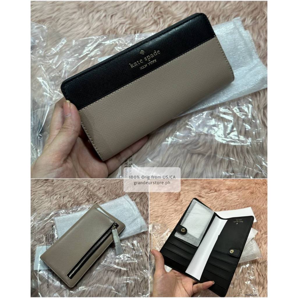 ORIG & IMPORTED KS Madison Large Slim Long Wallet Black Brown White