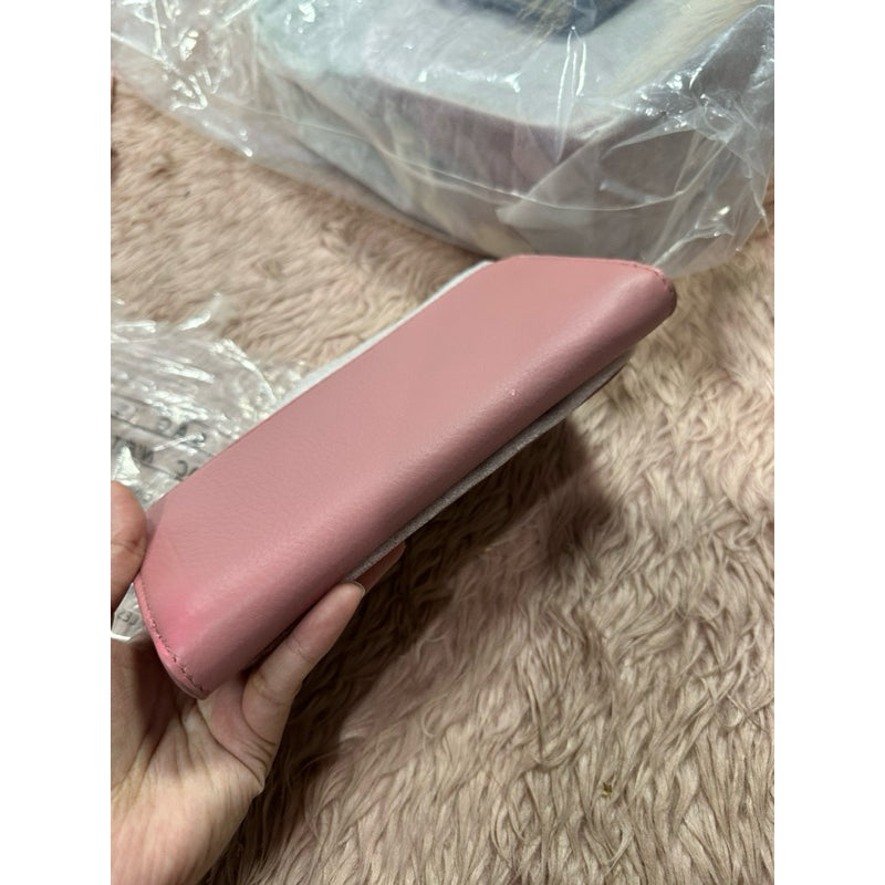 ORIG & IMPORTED TB Pink Leather Britten Duo Continental Long Phone Wallet