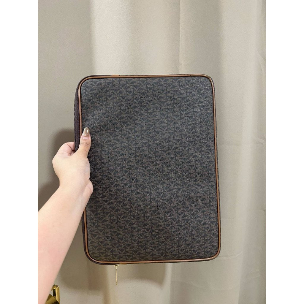 ORIG Preloved MK Laptop Padded Case Sleeve Brown