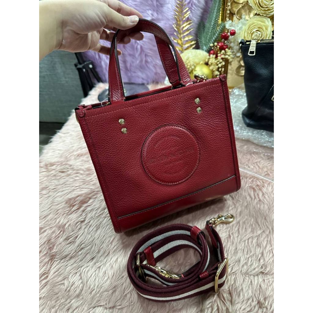 ORIG & IMPORTED CCH Dempsey Tote Bag 22 With Heart Charm Red Bag