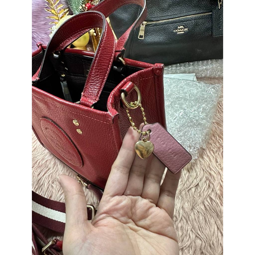 ORIG & IMPORTED CCH Dempsey Tote Bag 22 With Heart Charm Red Bag