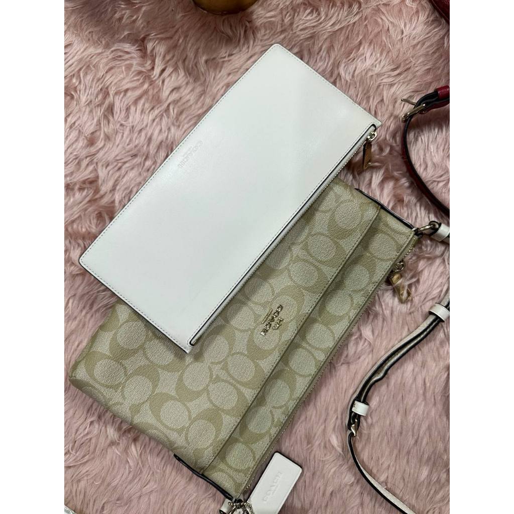 ORIG Preloved CCH POP Crossbody East/West Crossbody Light Khaki Bag with Pouch