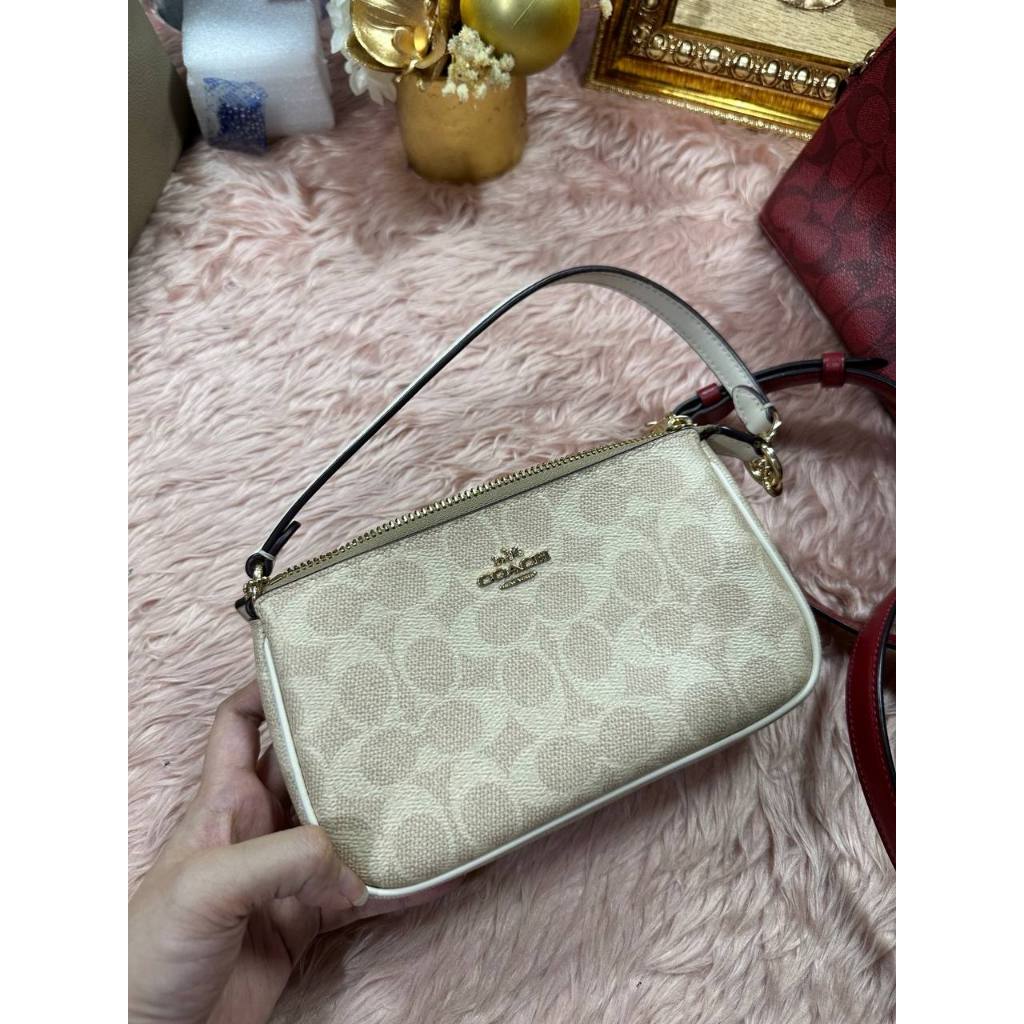 ORIG Preloved CCH Nolita 19 In Signature Canvas Small Sand/Chalk Bag