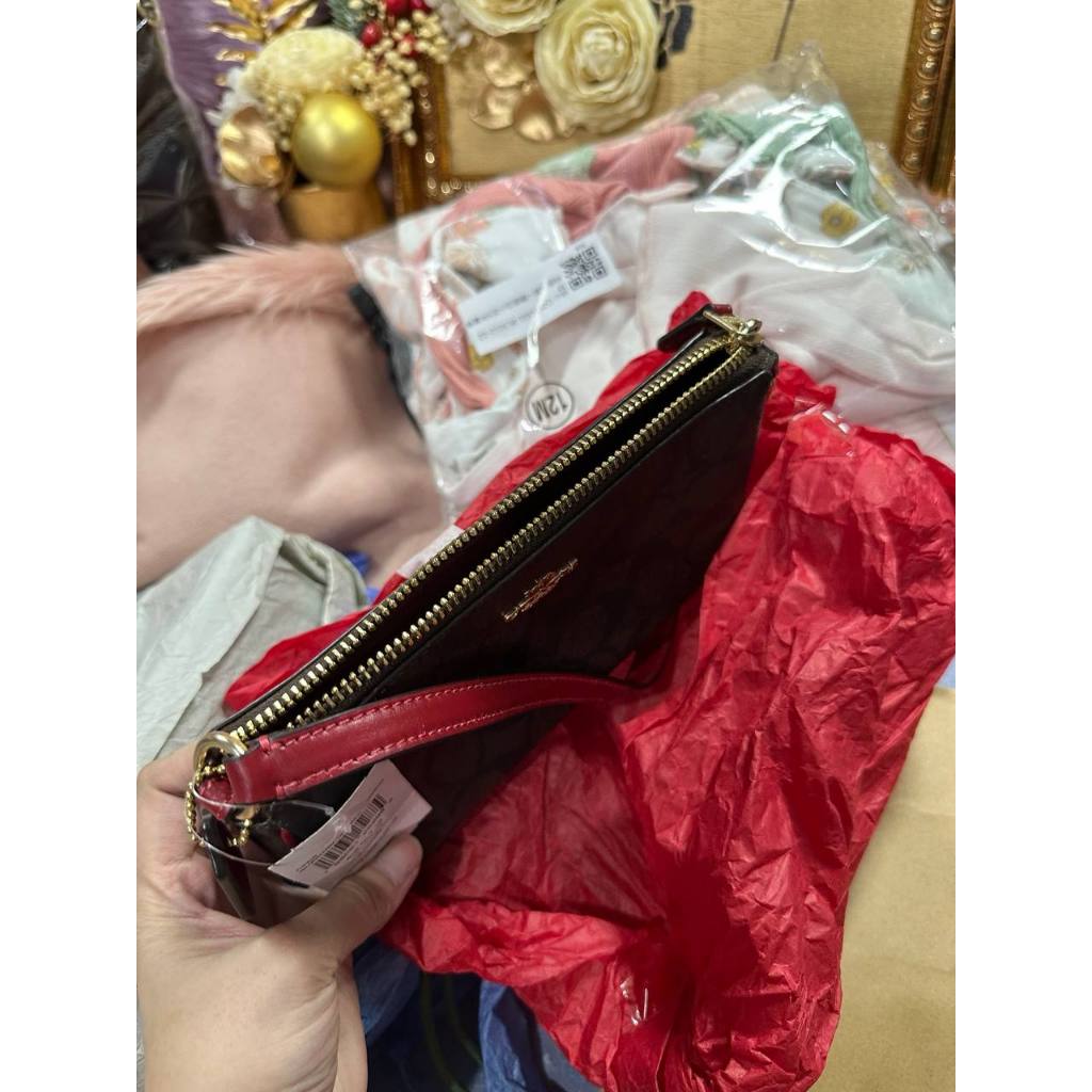 ORIG & IMPORTED CCH Nolita 19 Wristlet Small Brown/Red Bag