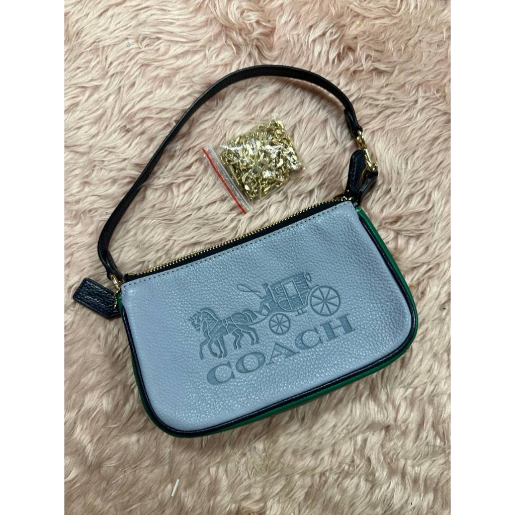 ORIG Preloved CCH Nolita 19 In Colorblock With Horse And Carriage Blue Small Bag
