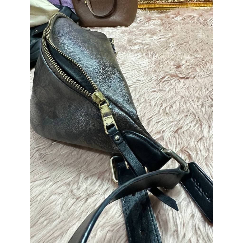 ORIG Preloved CCH Brown Belt Bag In Signature Canvas