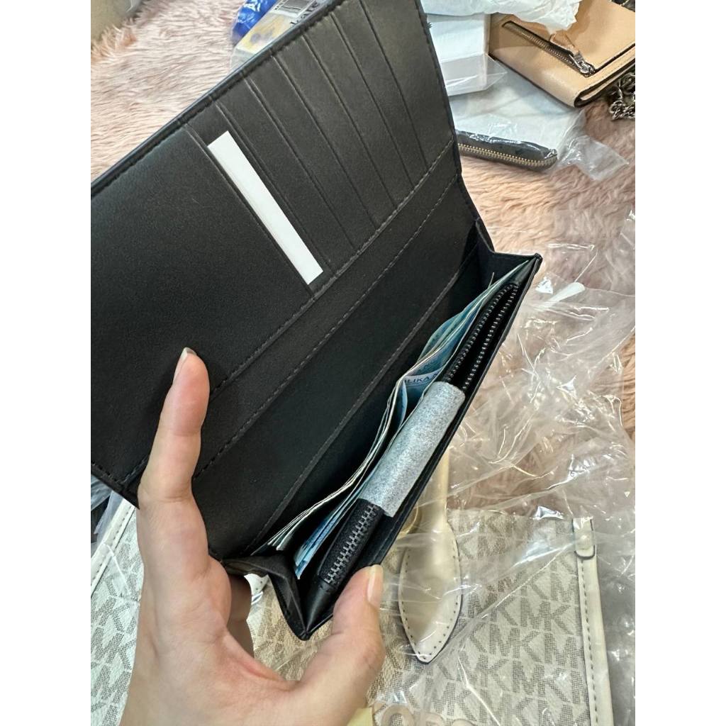 ORIG & IMPORTED CCH Breast Pocket Men Long Wallet In Signature Canvas Black