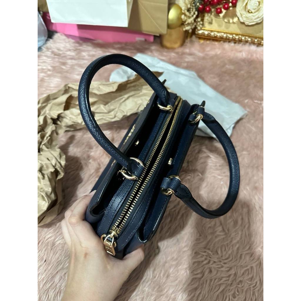 ORIG Preloved CCH Mini Lillie Carryall Satchel Bag Navy Blue