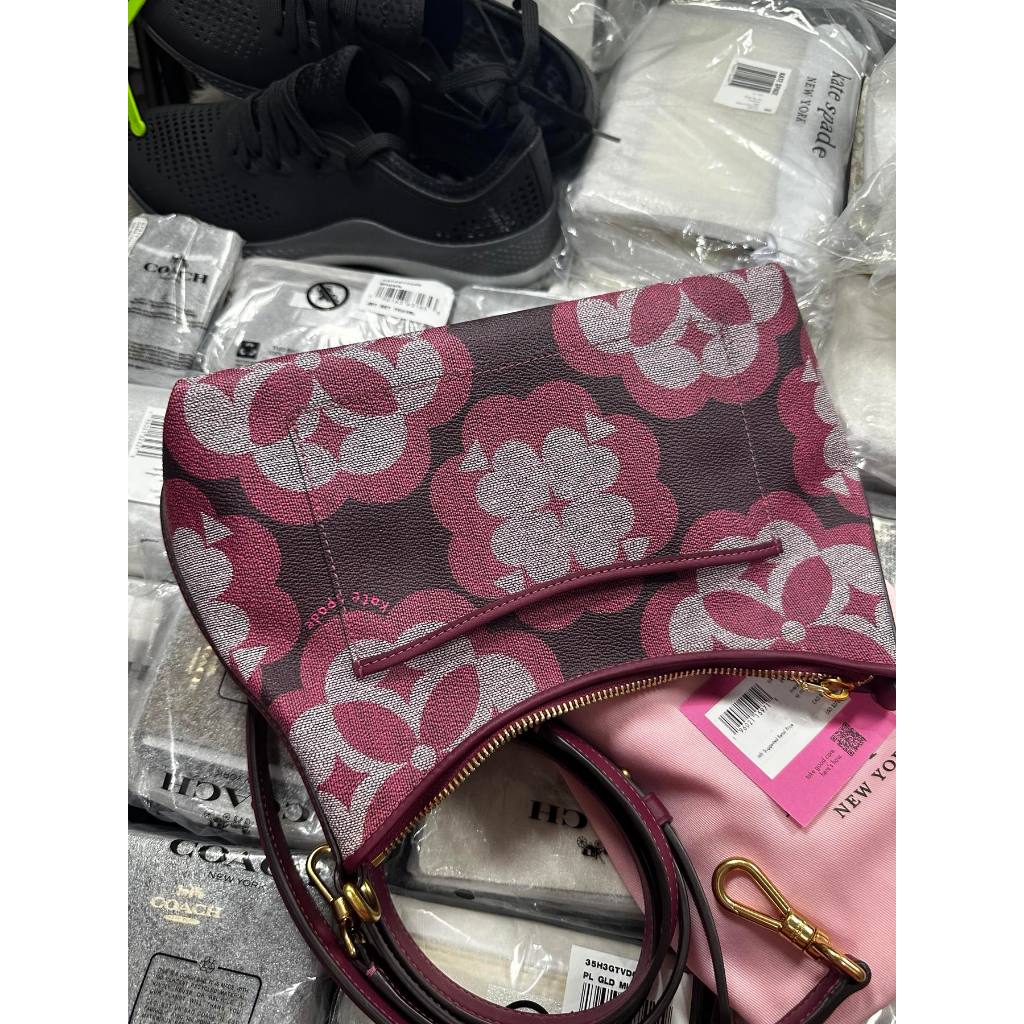 ORIG PRELOVED  KS Reece Small Shoulder Bag Garnet Rose Pink