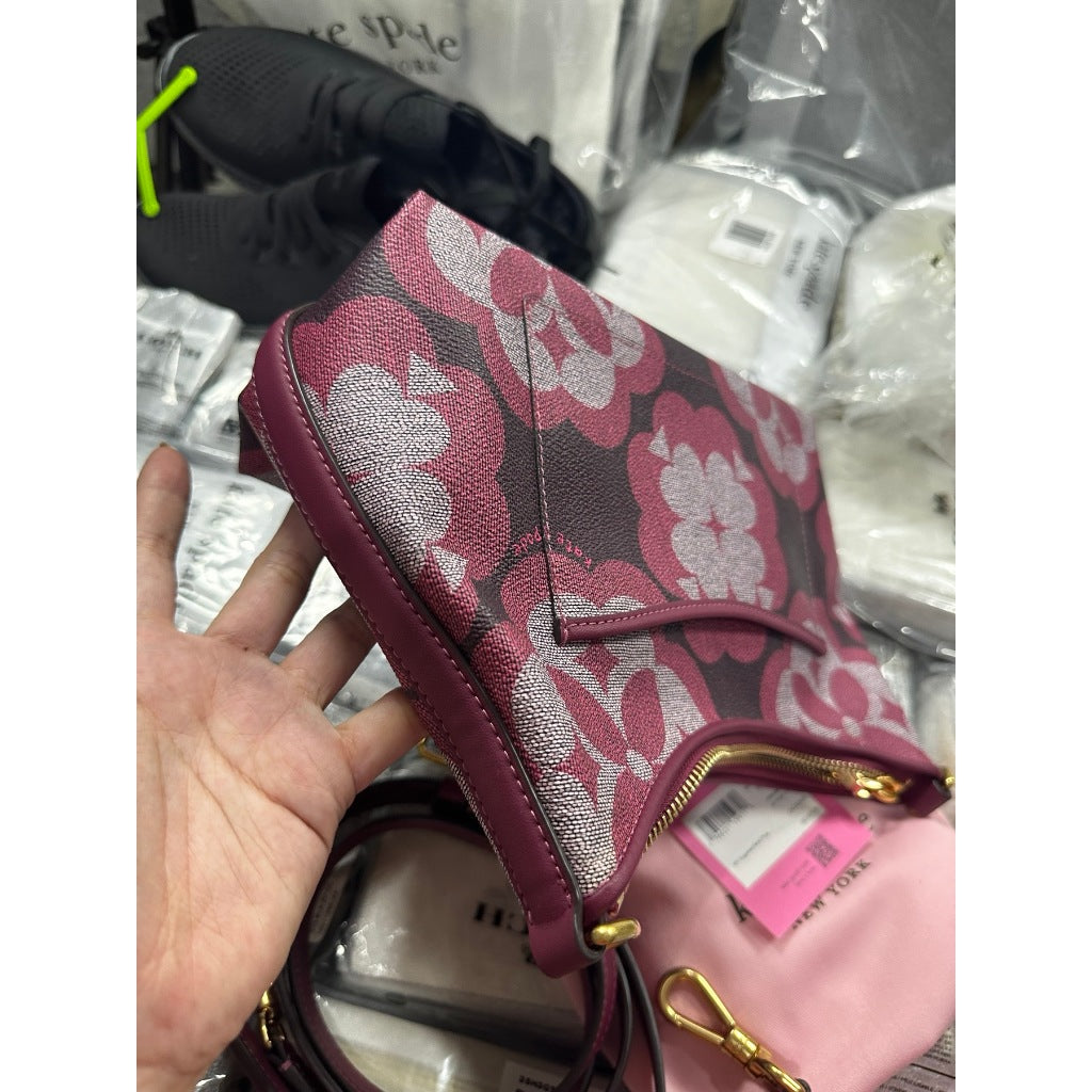 ORIG PRELOVED  KS Reece Small Shoulder Bag Garnet Rose Pink