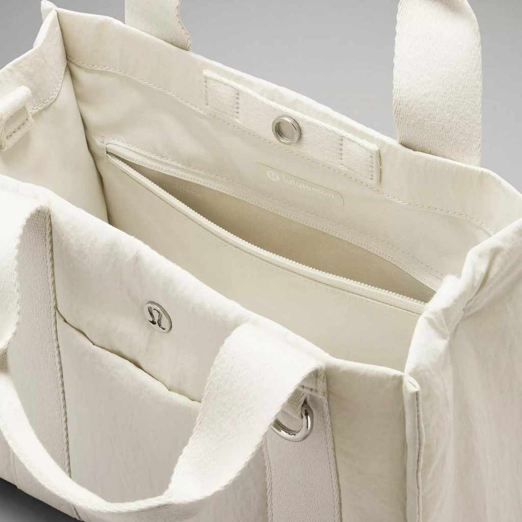 ORIG & IMPORTED Lululemon Boxy Mini Tote Top Handle Small Bag 4.5L Nylon White Cream