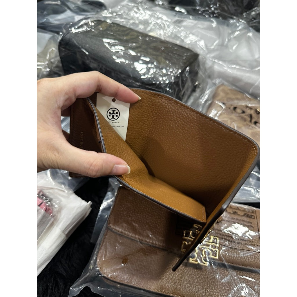 ORIG & IMPORTED TB Britten Compact Trifold Wallet Brown Black