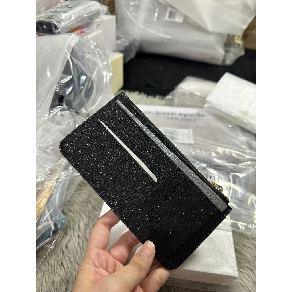 ORIG & IMPORTED KS Kenzie Large Slim Card Holder Wallet in Black Pink