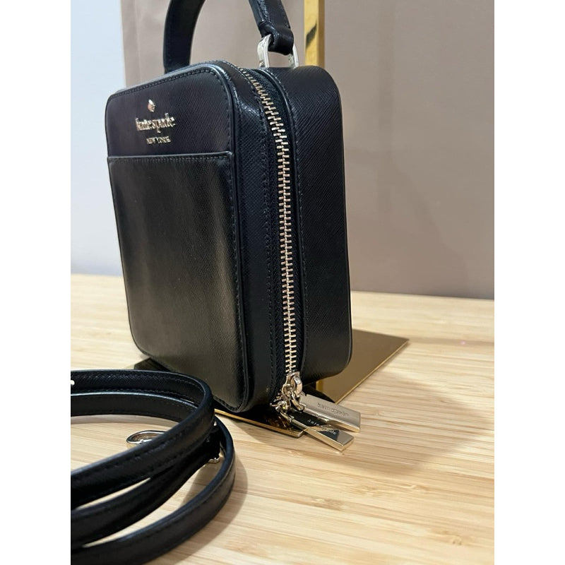 ORIG & IMPORTED KS Daisy Vanity Crossbody Bag in Lilac & Black
