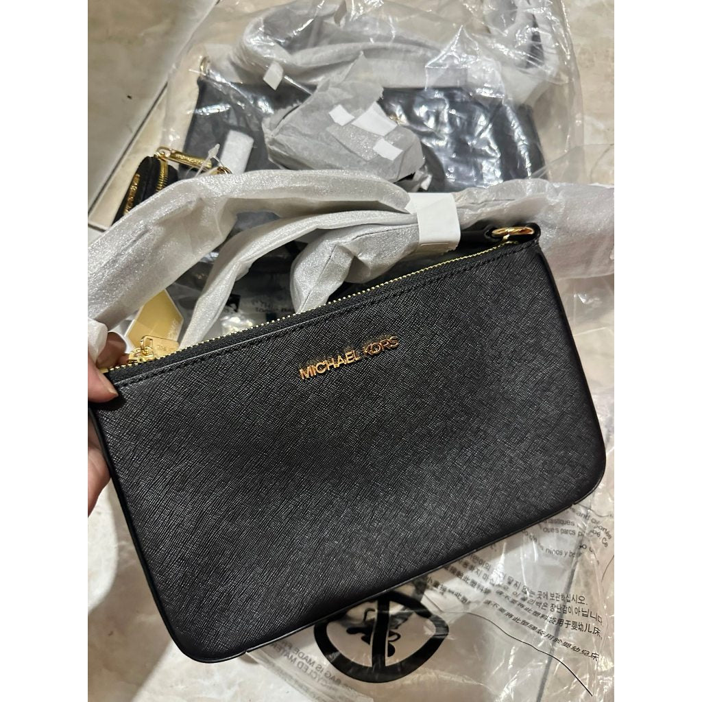 ORIG & IMPORTED MK Jet Set Crossbody Tech Attachment Bag in Black