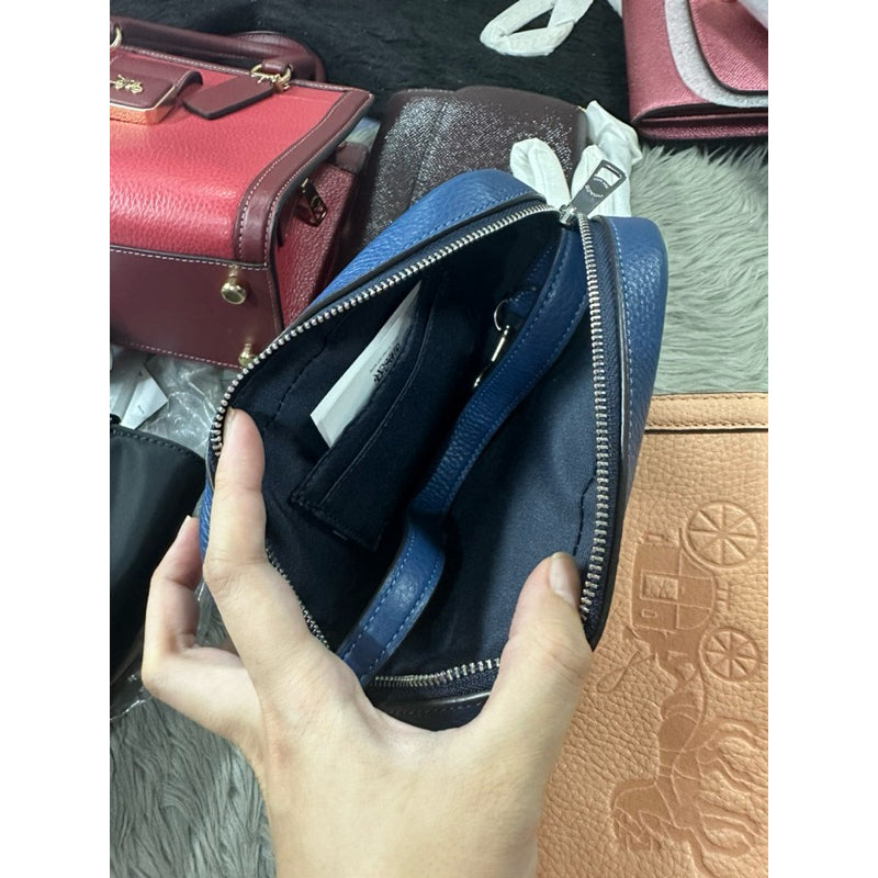 ORIG & IMPORTED CCH Raw Jamie Wristlet With Trompe L'oeil Print Blue Mini Bag