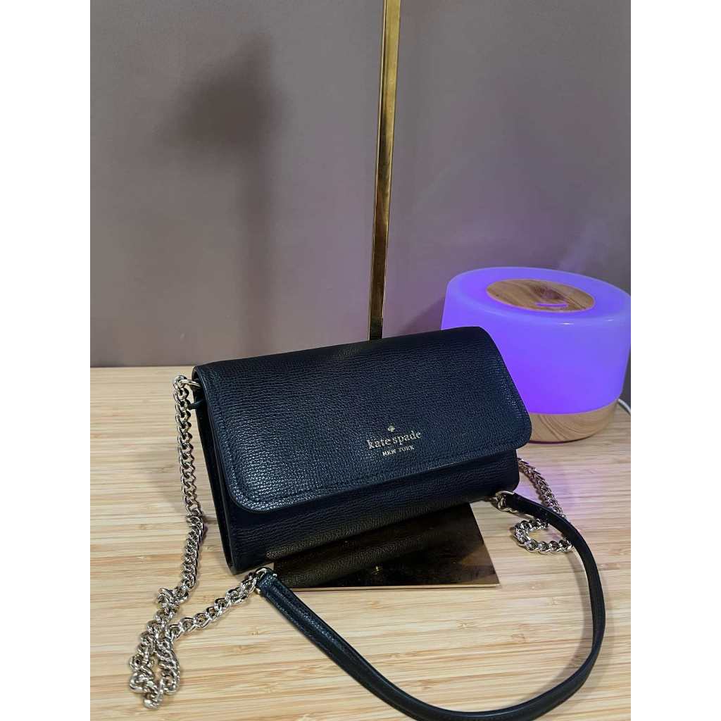 ORIG Preloved KS Cameron Wallet on a Chain Small Phone Bag Black