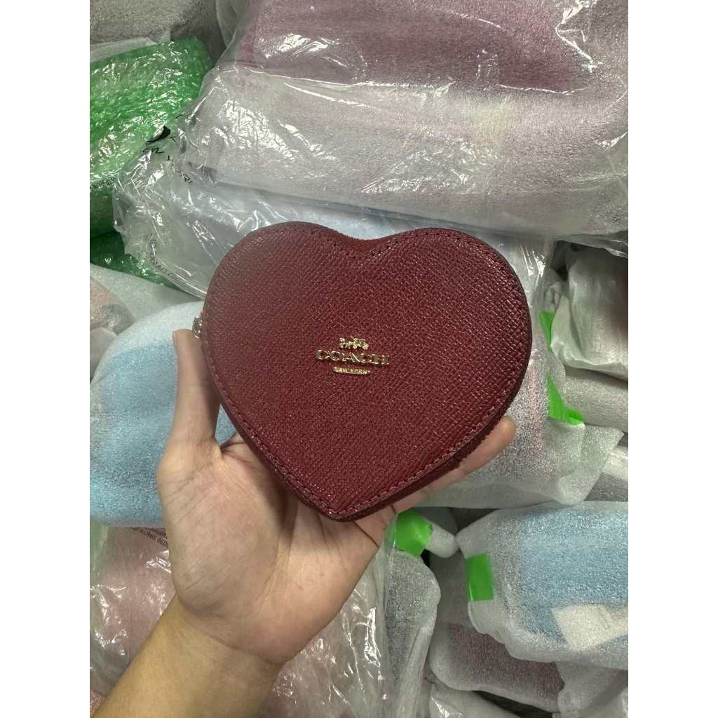 ORIG & IMPORTED CCH Heart Coin Case Small Red Wallet