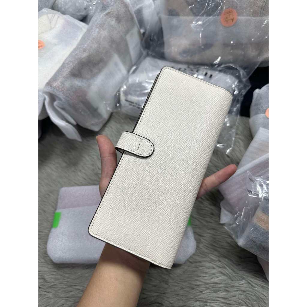 ORIG & IMPORTED CCH Slim Long Wallet Taupe/Black/White