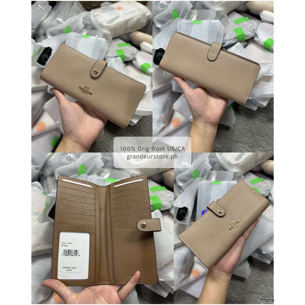 ORIG & IMPORTED CCH Slim Long Wallet Taupe/Black/White