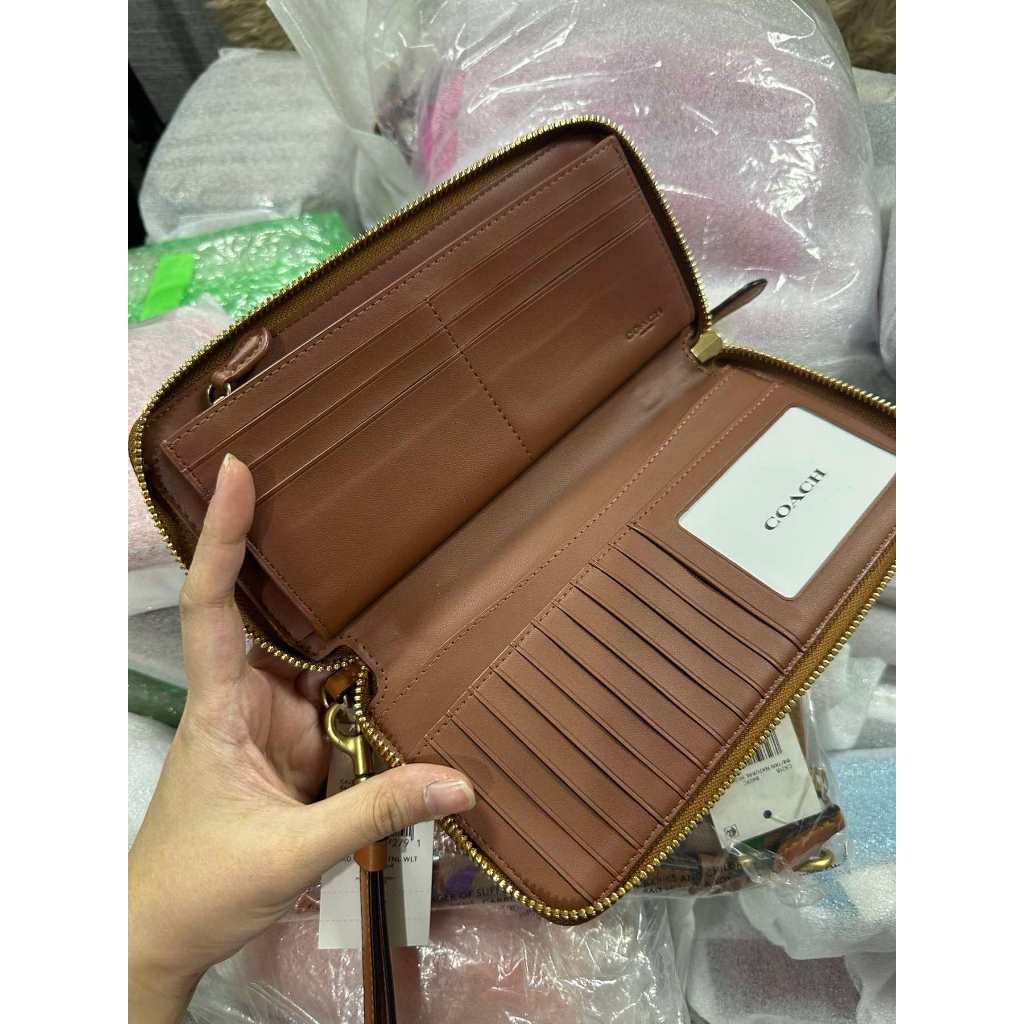 ORIG & IMPORTED CCH Continental Long Phone Wallet In Rainbow Signature Canvas Brown