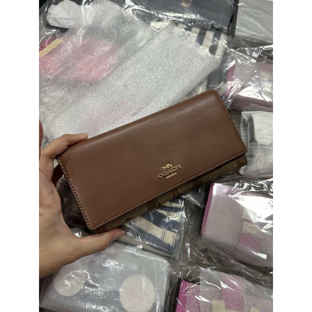 ORIG & IMPORTED CCH Trifold Long Wallet Brown