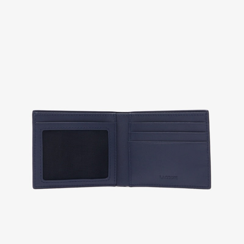 ORIG & IMPORTED LCT Men's Fitzgerald Leather Billfold Wallet Black Blue NH1407FG