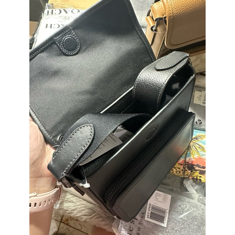 ORIG & IMPORTED CCH Sullivan Flap Crossbody Men's Bag in Plain Black