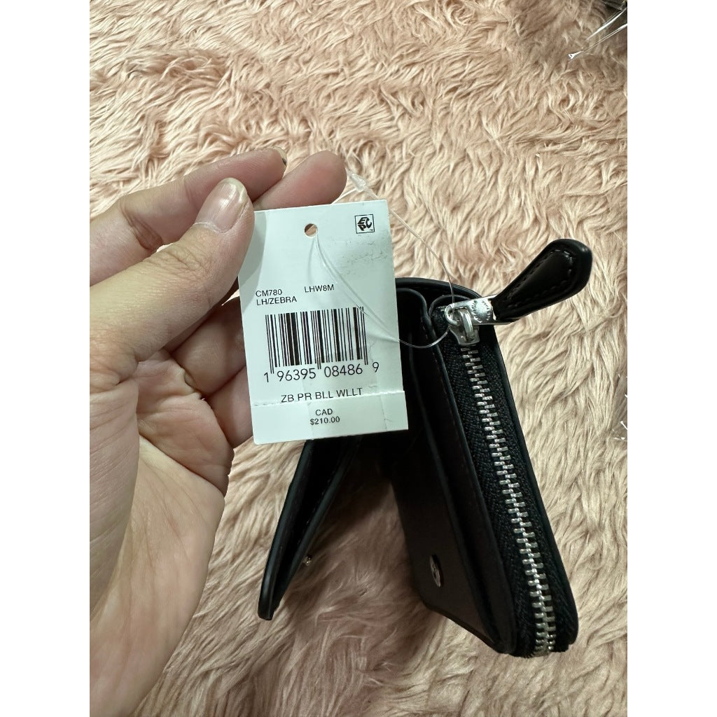 ORIG & IMPORTED CCH Retail Billfold Wallet With Zebra Print Black/White