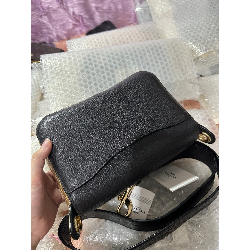 ORIG Preloved CCH RARE Small Jes Messenger Flap Black Bag