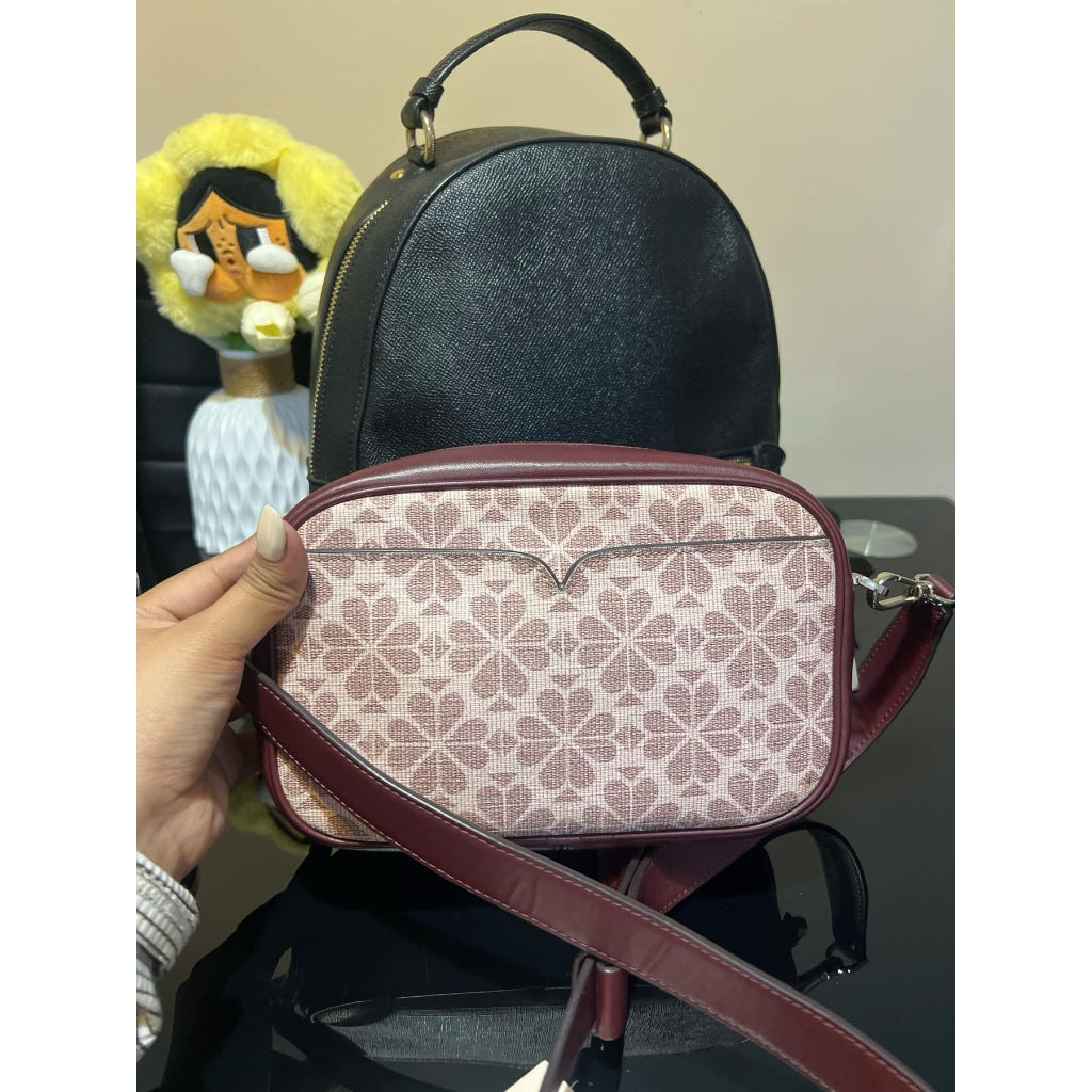ORIG Preloved KS Infinite Spade Flower Medium Camera Bag Pink