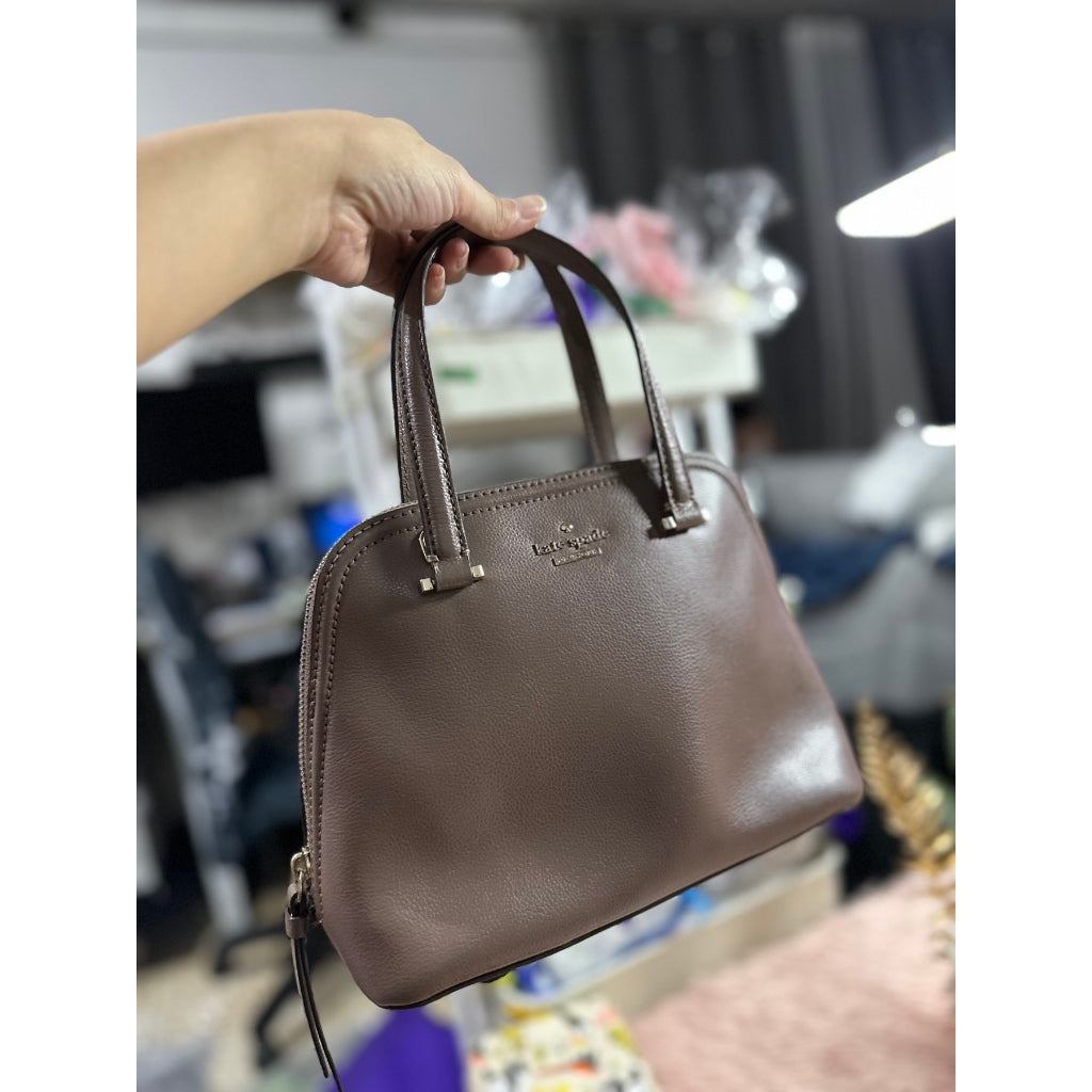 ORIG Preloved KS Patterson Drive Small Dome Satchel Brown Bag