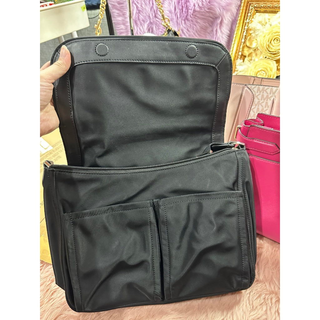 ORIG Preloved KS Chelsea Messenger Black Nylon Bag