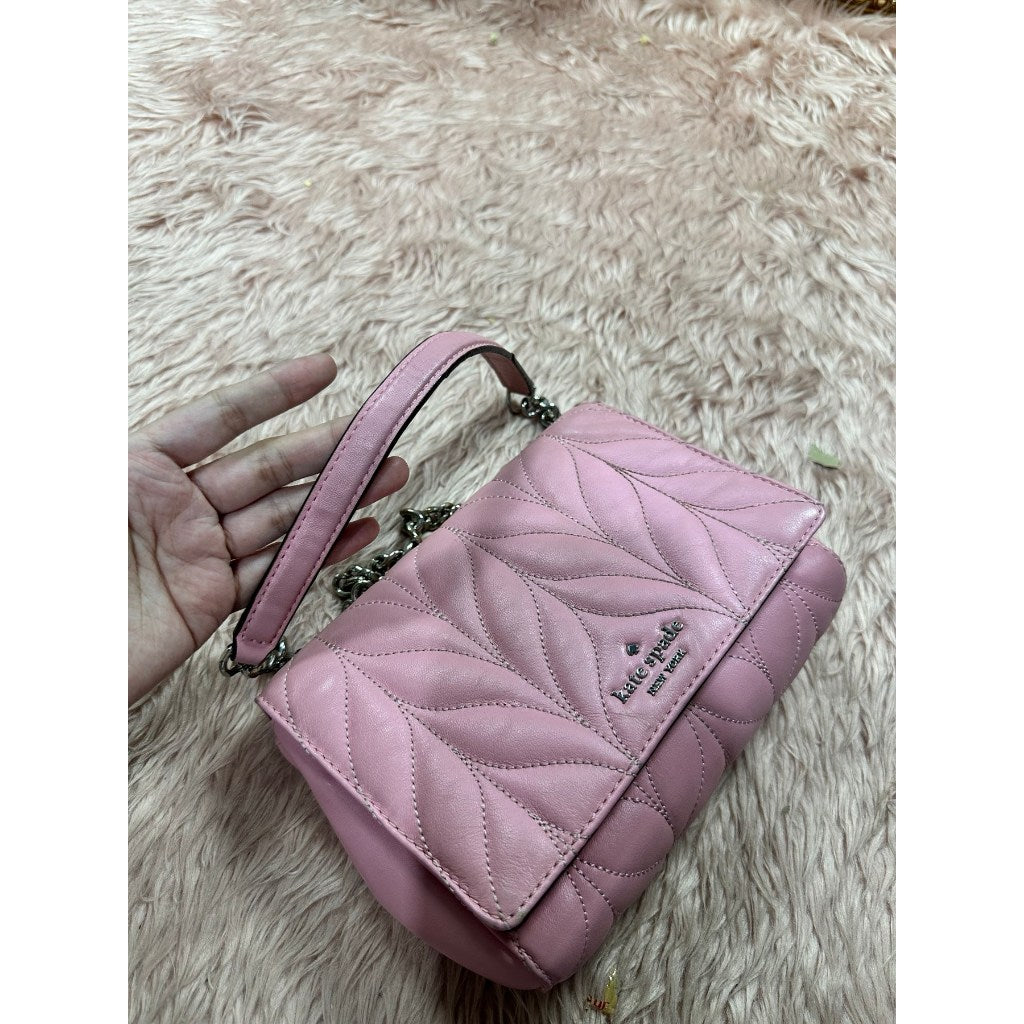 ORIG Preloved KS Mini Emelyn Briar Lane Quilted Crossbody Bag Pink