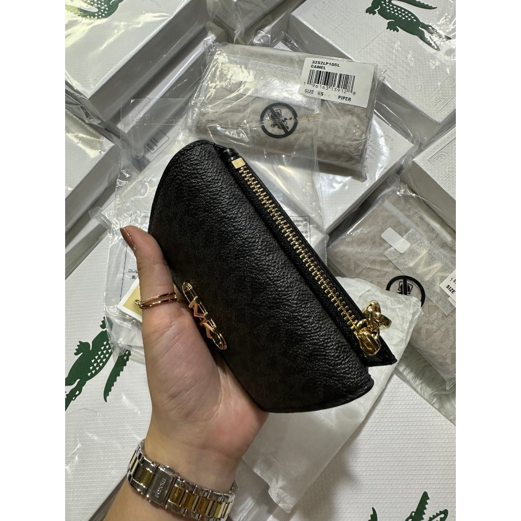 ORIG & IMPORTED MK Retail Parker Medium Logo TriFold Wallet BLACK