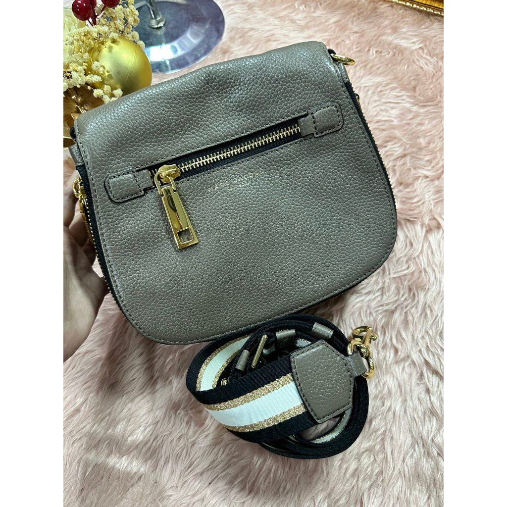 ORIG & IMPORTED Preloved MJ Nomad Pebbled Leather Bag with Thick Strap Brown