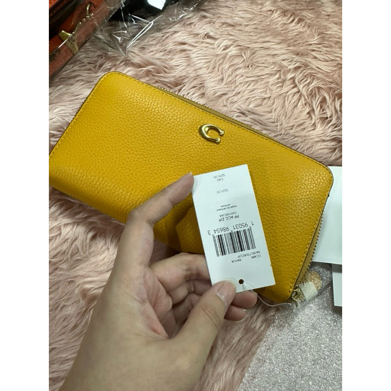ORIG & IMPORTED CCH Retail Buttercup Yellow Accordion Zip Long Wallet