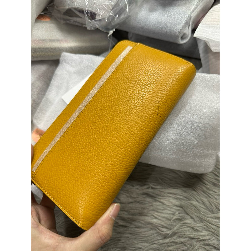 ORIG & IMPORTED CCH Retail Buttercup Yellow Accordion Zip Long Wallet