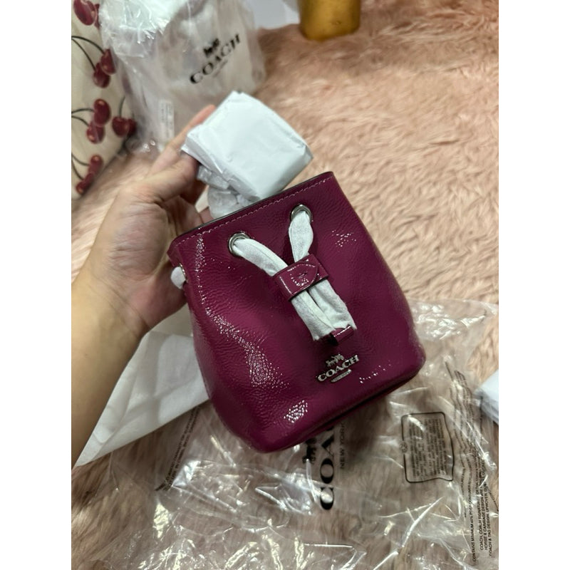 ORIG & IMPORTED CCH Drawstring Wristlet Red Pink Wallet