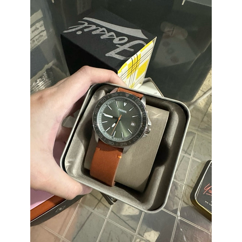 Orig Men Watch stainless & leather