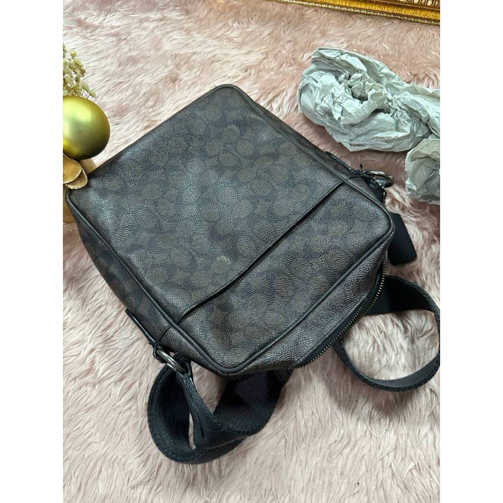 ORIG Preloved Repaired CCH Signature Metropolitan Flight Monogram Men Brown Bag