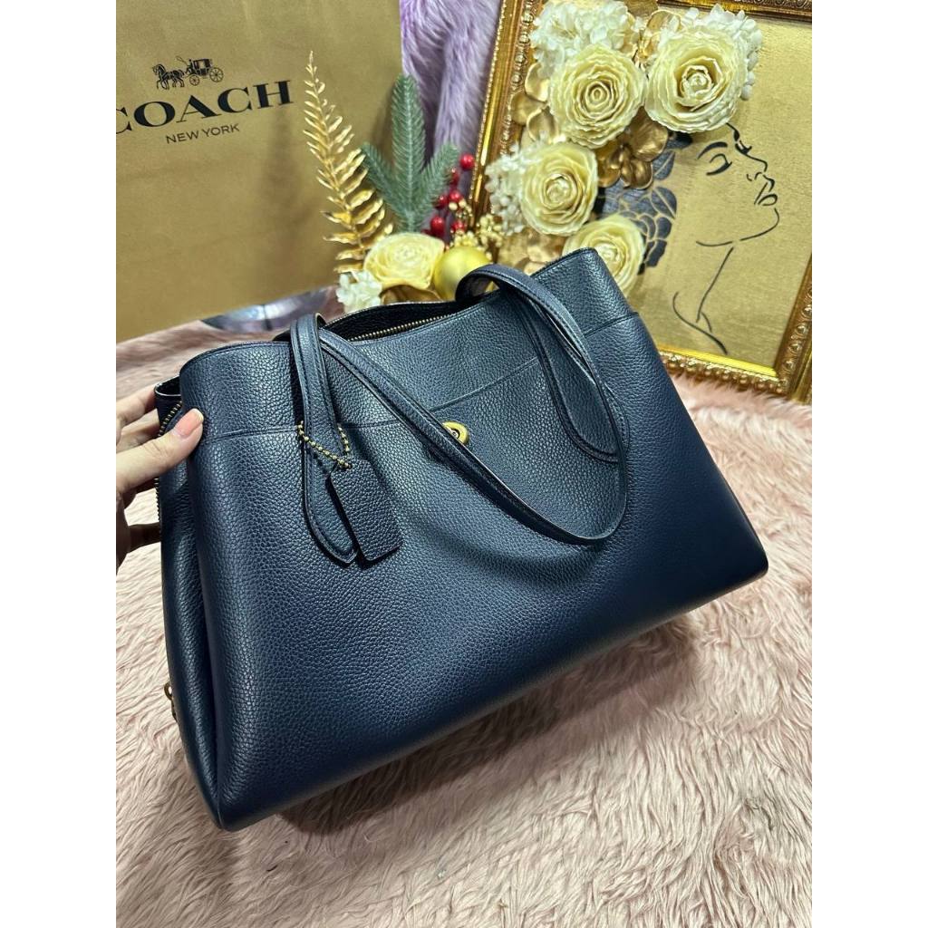 ORIG Preloved CCH Lora Carryall 30 Large Navy Tote Bag