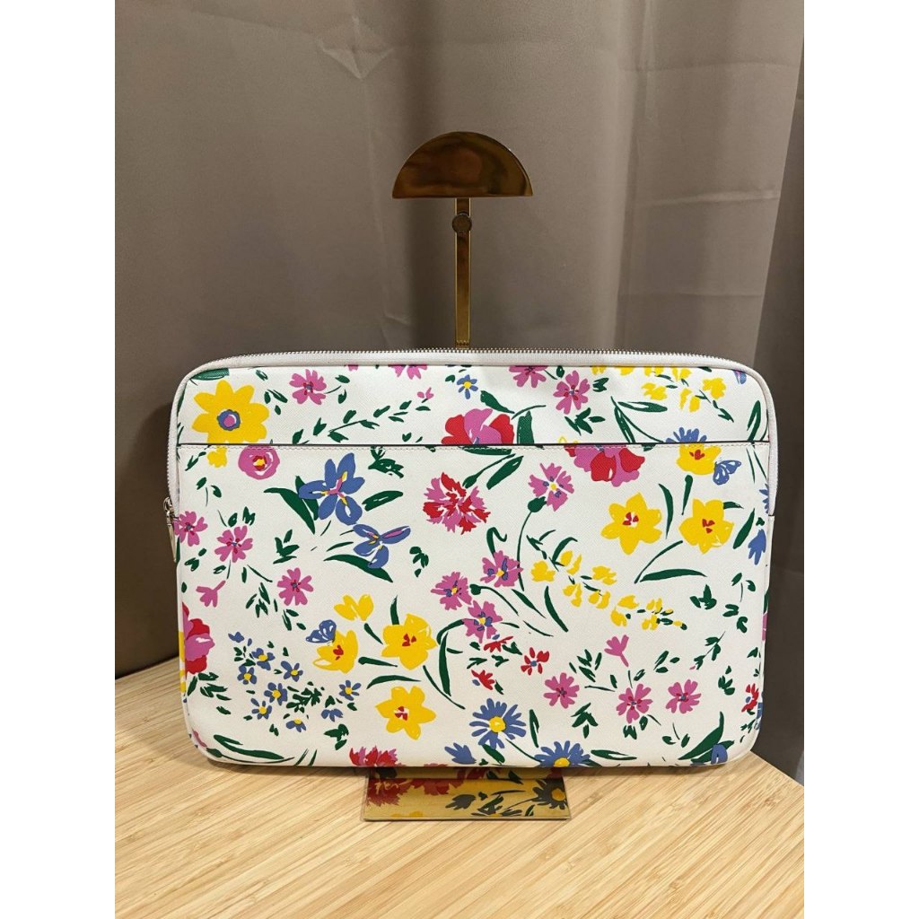 ORIG Preloved KS Garden Bouquet Laptop Sleeve White Floral