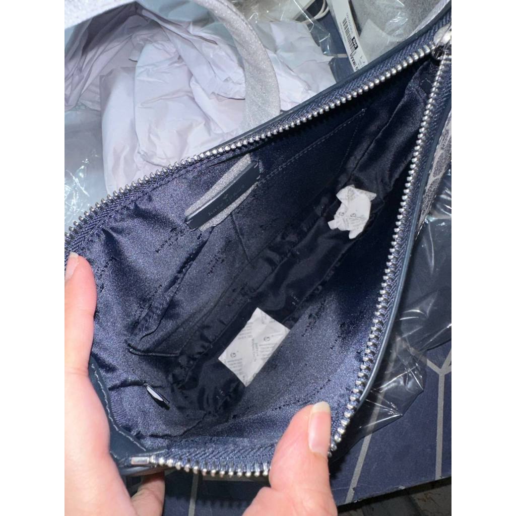 ORIG & IMPORTED KS Signature Spade Flower Swingpack File Bag Navy & Beige
