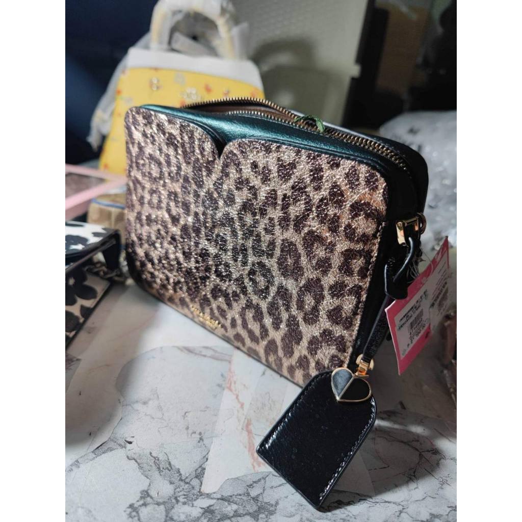 SALE! ❤️ ORIG & IMPORTED KS candid metallic leopard medium camera bag