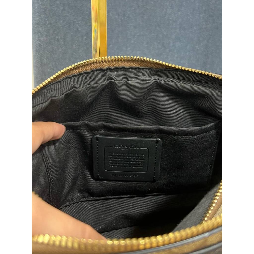 ORIG Preloved CCH RARE Jes Crossbody In Blocked Signature Canvas Brown Bag